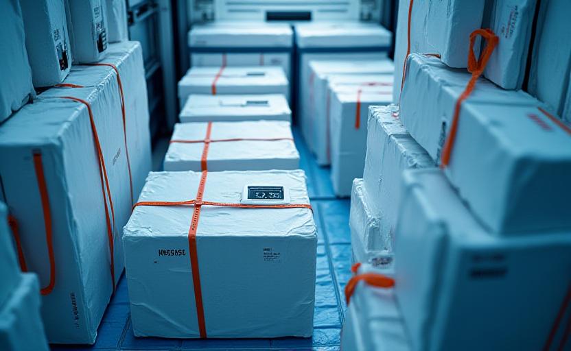 Securely packed medical devices in a specialized transit vehicle